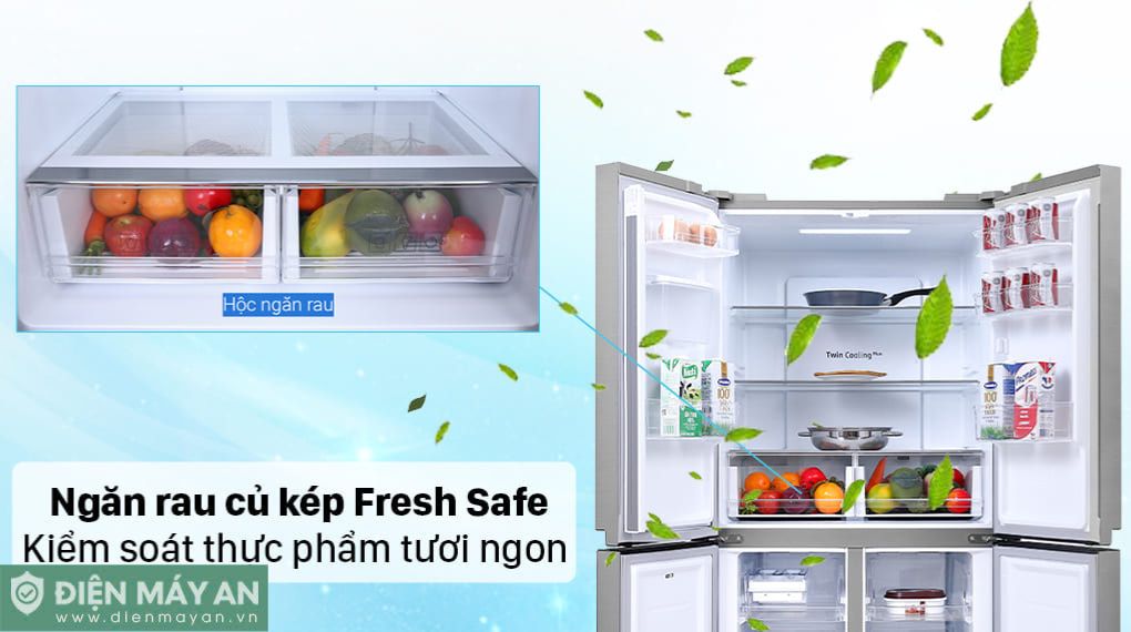 Tủ Lạnh Samsung Inverter 488 Lít Multi Door RF48A4010M9/SV